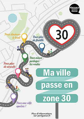 Lire la suite : La circulation à  Périgueux passe à 30 km/h pour une ville apaisée