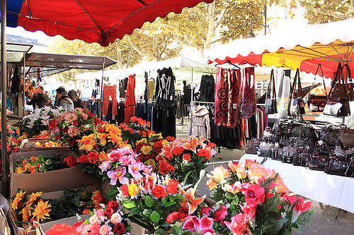 marché textile, bazar