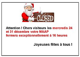 Lire la suite : Horaires exceptionnels (MAAP)