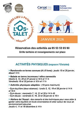 Lire la suite : L'Ostalet / ateliers du Jaune poussin - janvier 2026