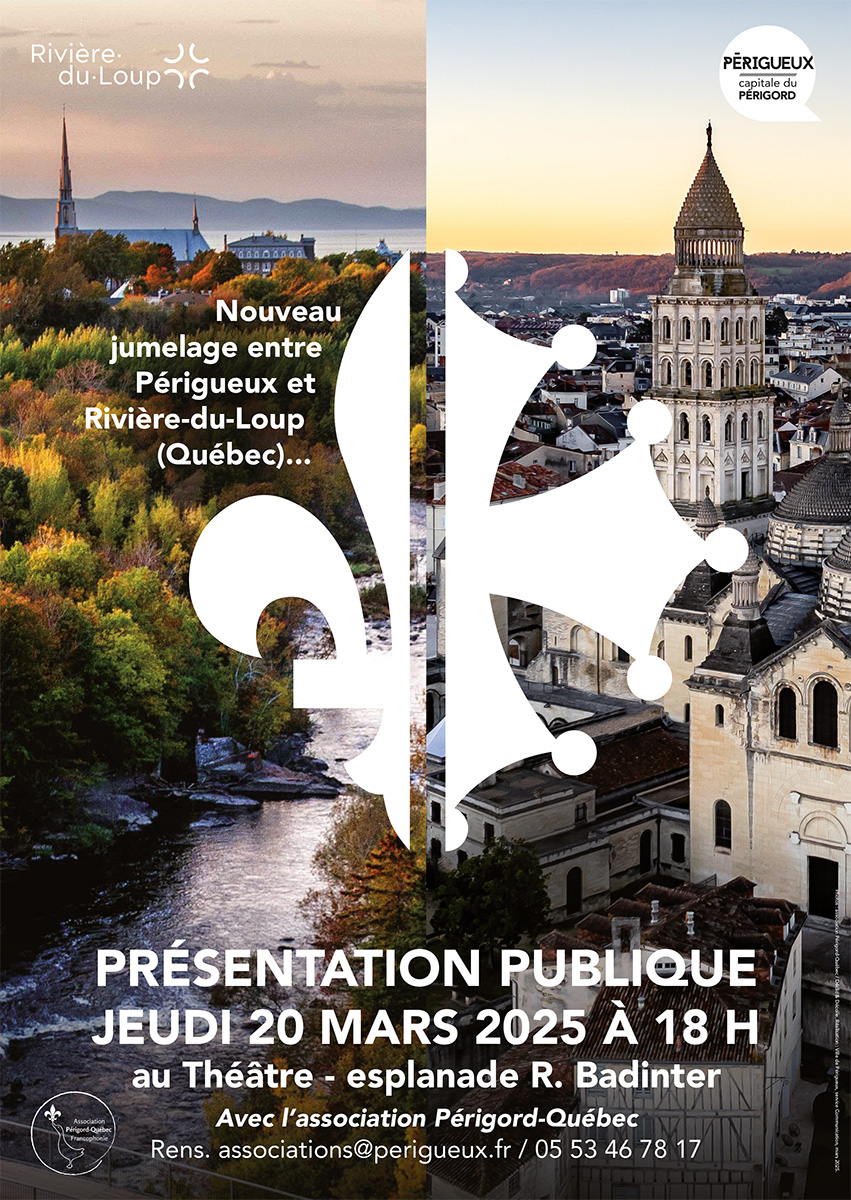 Découvrir : Jumelage à venir avec Rivière-du-Loup (Québec) : présentation publique