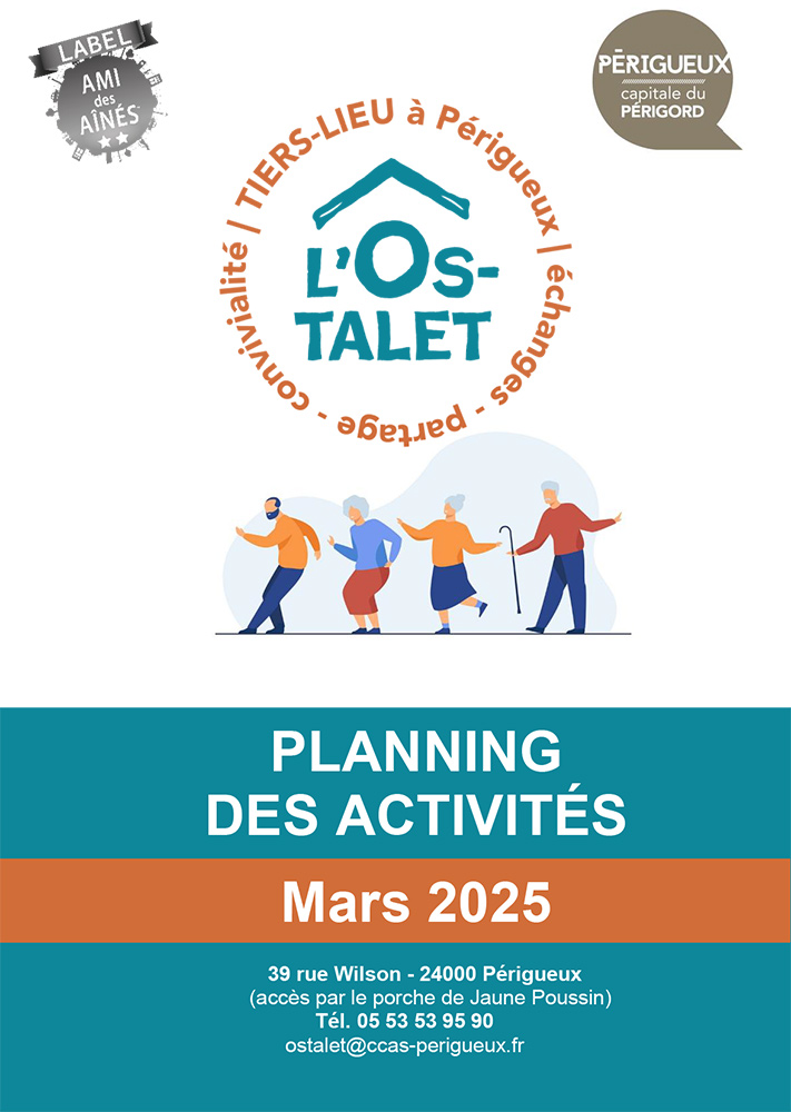 Découvrir : Programme de l'Ostalet - mars 2025