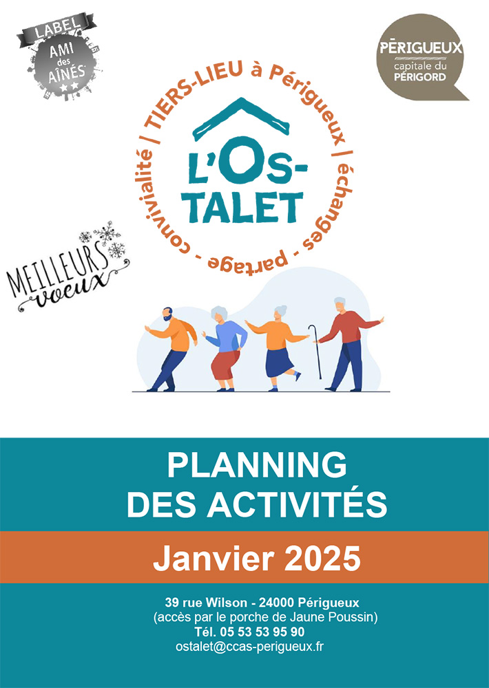 Découvrir : Programme de l'Ostalet - janvier 2025