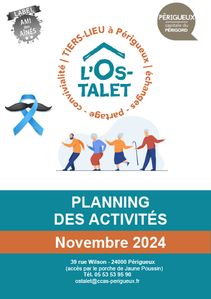 Découvrir : Programme de l'Ostalet - novembre 2024