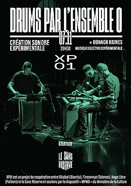 Lire la suite : {XP01} Drums par l'Ensemble 0 + Oonagh Haines