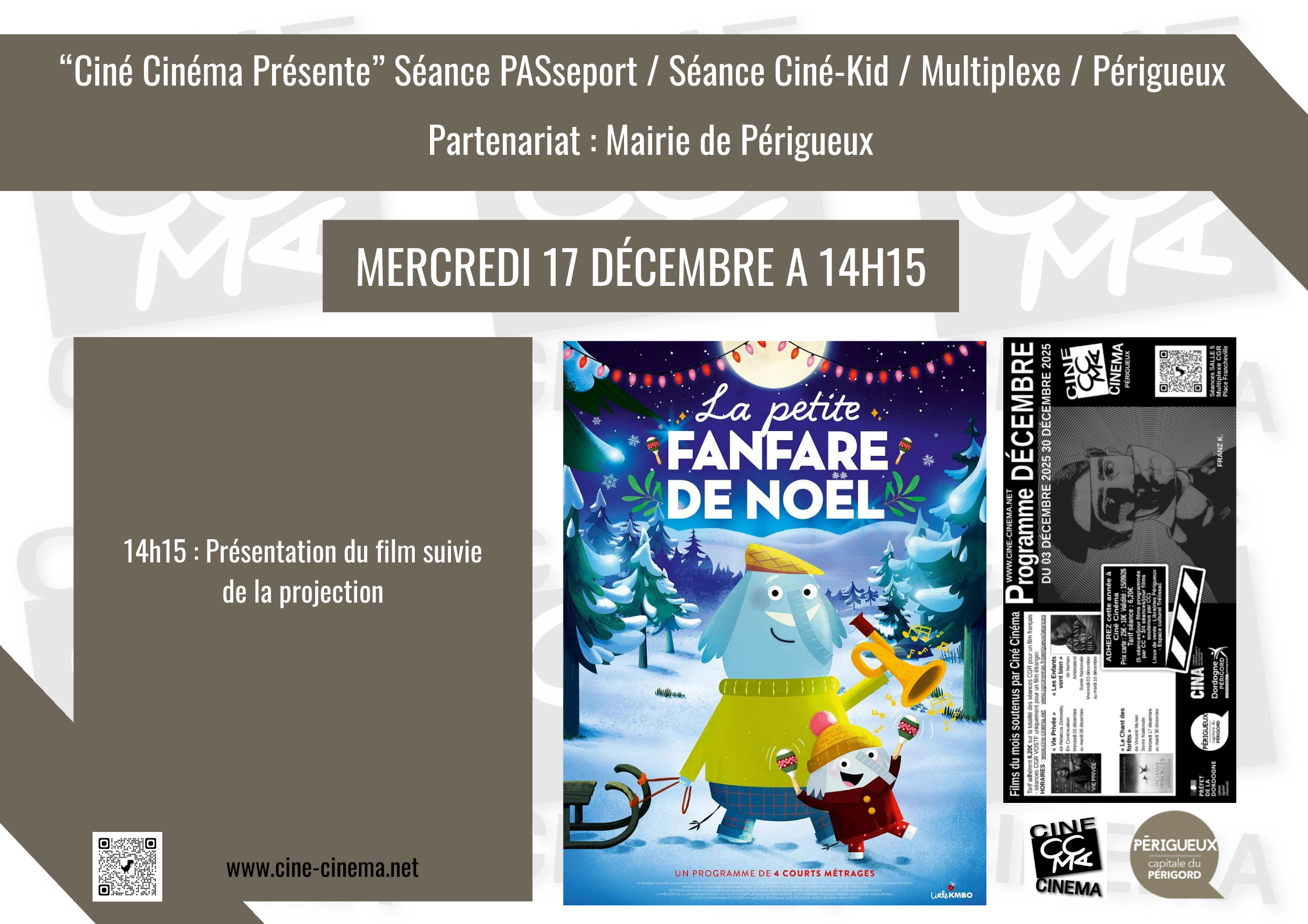 Découvrir : Séance Ciné-Kid : La Petite fanfare de Noël (Collectif)